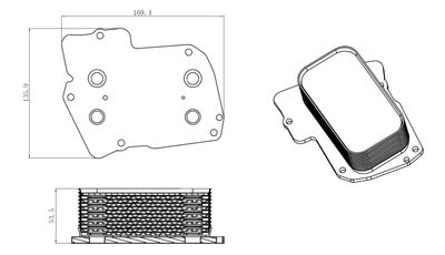 Oil Cooler, engine oil NRF 31826