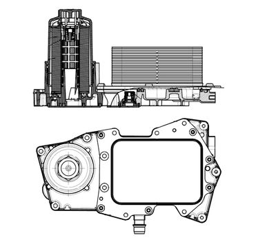 Housing, oil filter NRF 31827