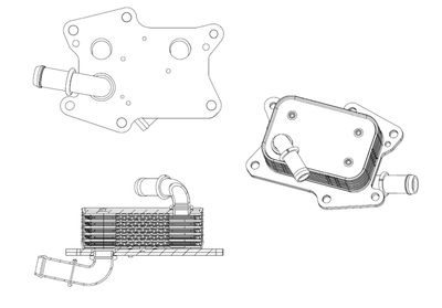 Oil Cooler, engine oil NRF 31830
