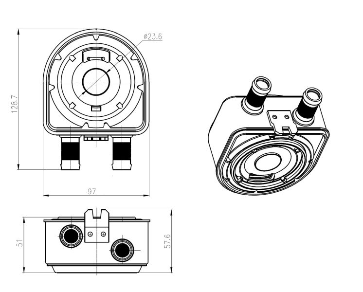 NRF 31836 Oil Cooler, engine oil