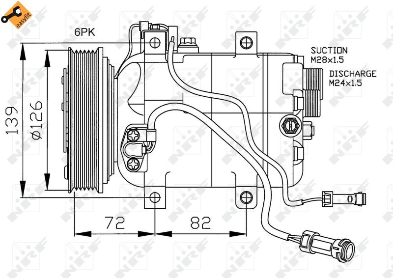 NRF 32027 Compressor, air conditioning