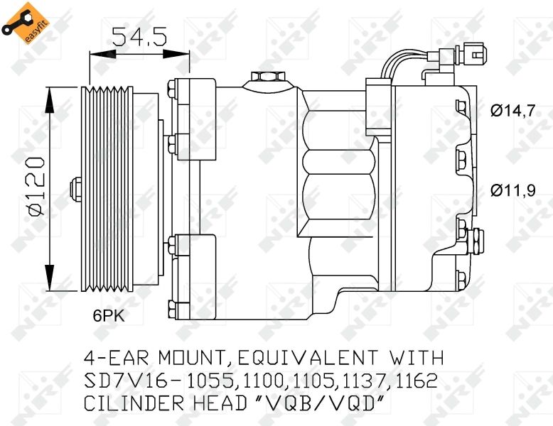 NRF 32033 Compressor, air conditioning