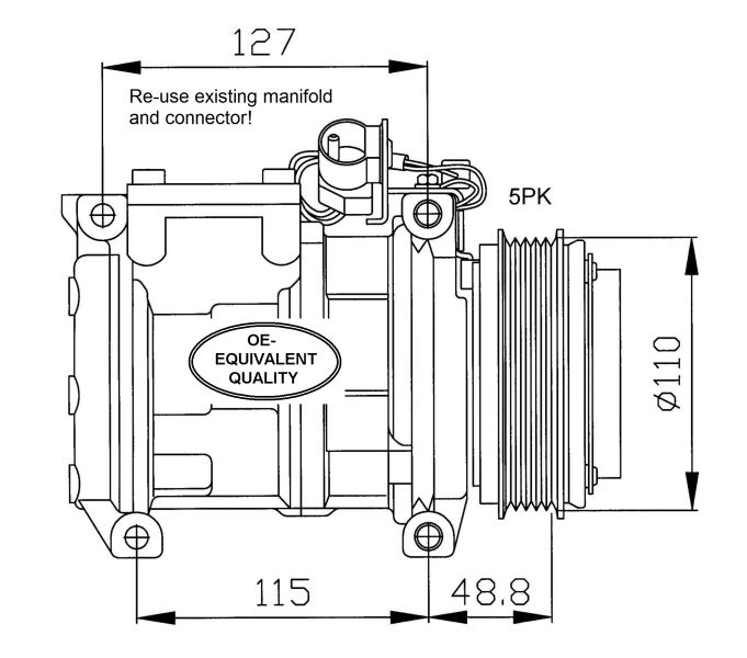 NRF 32048 Compressor, air conditioning