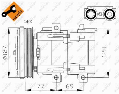 Compressor, air conditioning NRF 32061G