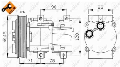 Compressor, air conditioning NRF 32076