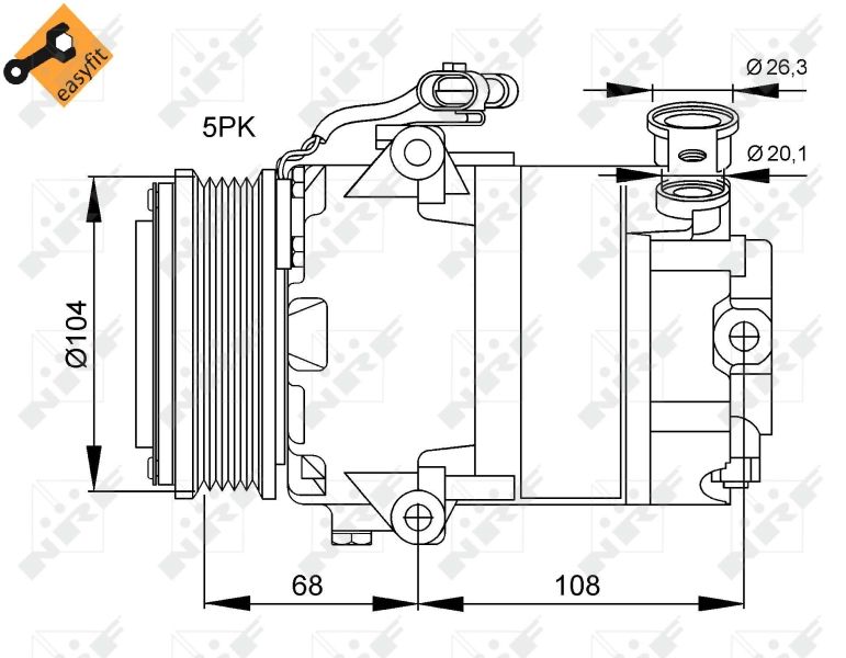 NRF 32082 Compressor, air conditioning