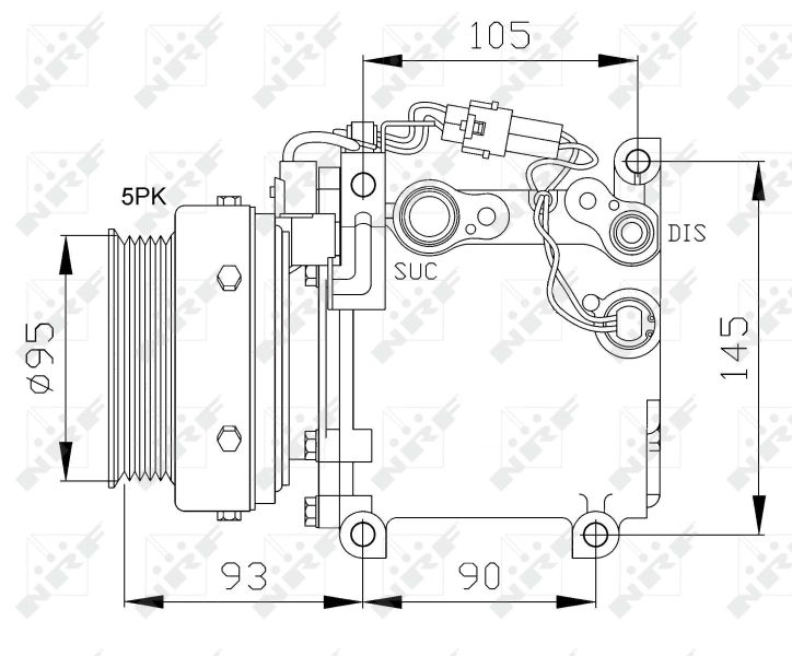NRF 32100 Compressor, air conditioning