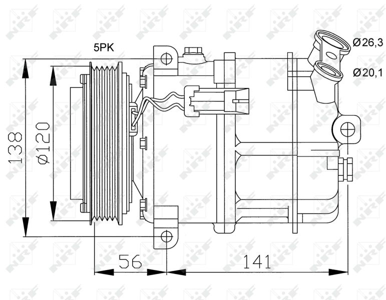 NRF 32117 Compressor, air conditioning