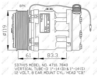 Compressor, air conditioning NRF 32132G
