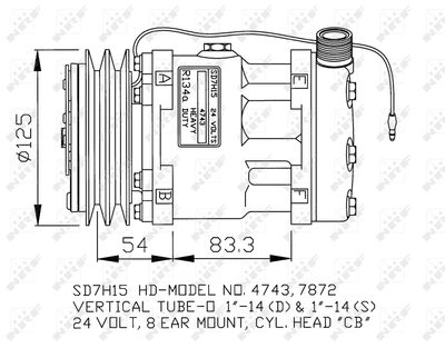 Compressor, air conditioning NRF 32134G
