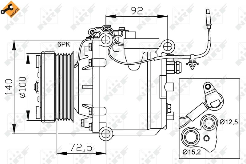 NRF 32165 Compressor, air conditioning