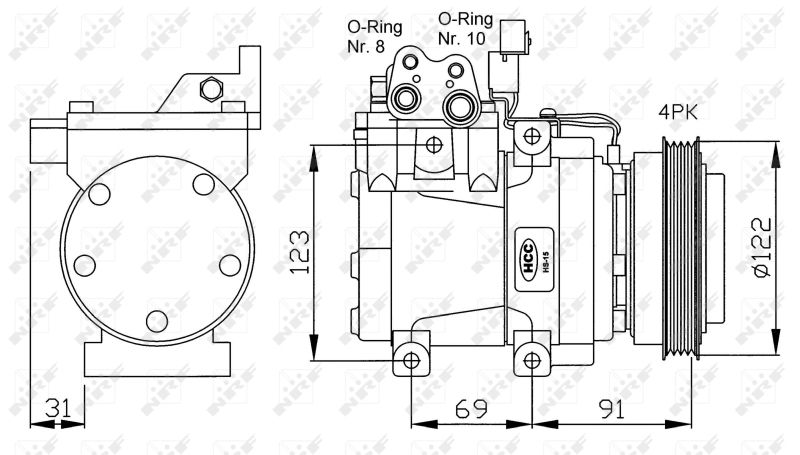 NRF 32200G Compressor, air conditioning