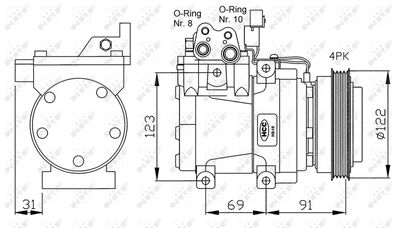 Compressor, air conditioning NRF 32200G