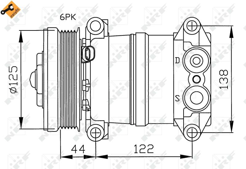 NRF 32202 Compressor, air conditioning