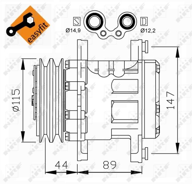 NRF 32207 Compressor, air conditioning