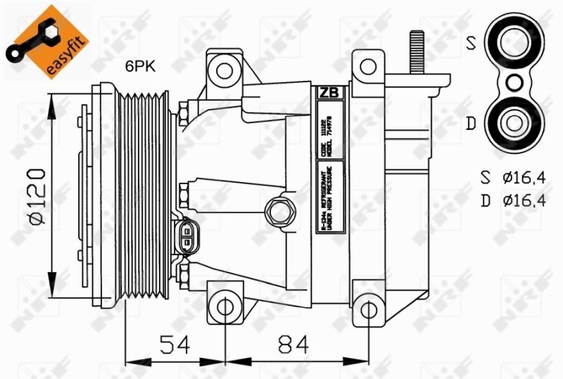 NRF 32220G Compressor, air conditioning