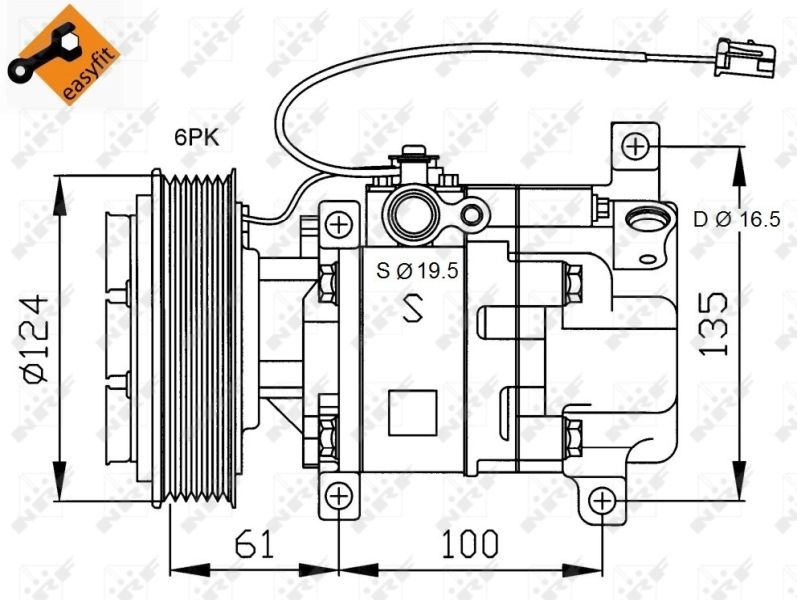 NRF 32233 Compressor, air conditioning