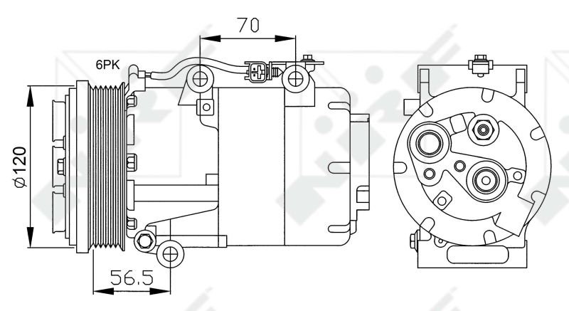 NRF 32250 Compressor, air conditioning