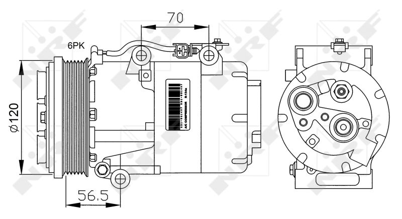 NRF 32250G Compressor, air conditioning