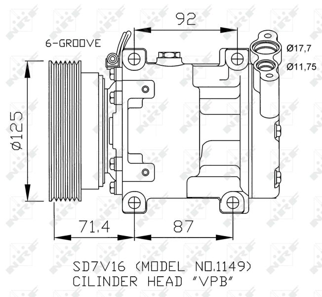NRF 32267 Compressor, air conditioning