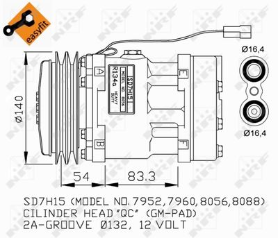 Compressor, air conditioning NRF 32274G