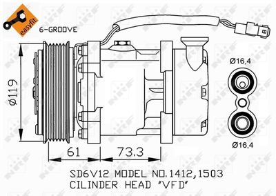 Compressor, air conditioning NRF 32275