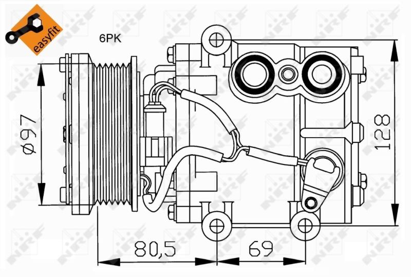 NRF 32401 Compressor, air conditioning