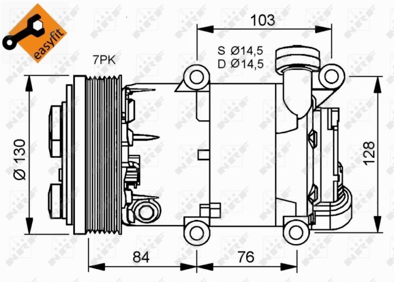 NRF 32410 Compressor, air conditioning