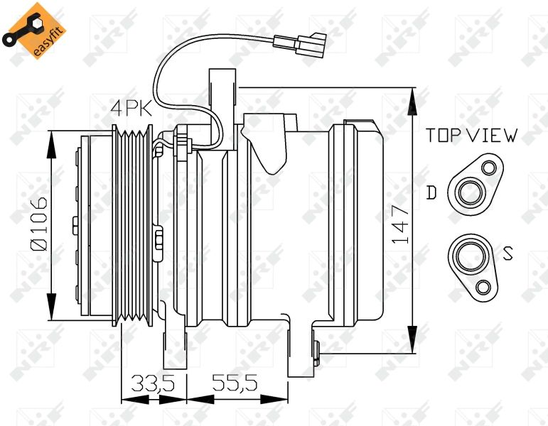NRF 32436 Compressor, air conditioning
