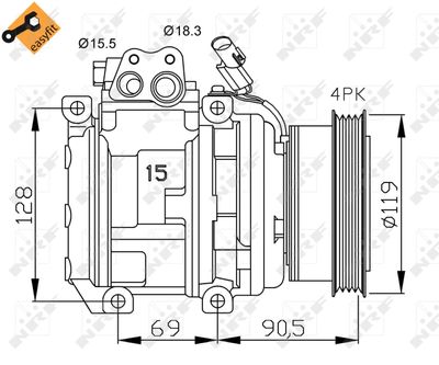 Compressor, air conditioning NRF 32438
