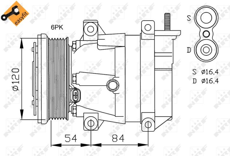 NRF 32484 Compressor, air conditioning
