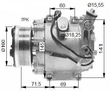 NRF 32491 Compressor, air conditioning
