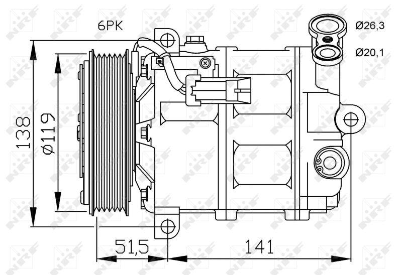NRF 32499G Compressor, air conditioning