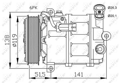 Compressor, air conditioning NRF 32499G