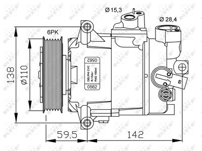 Compressor, air conditioning NRF 32500G