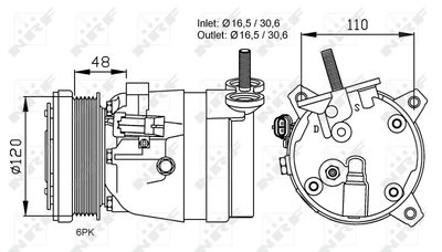 Compressor, air conditioning NRF 32678