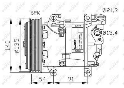 Compressor, air conditioning NRF 32690G