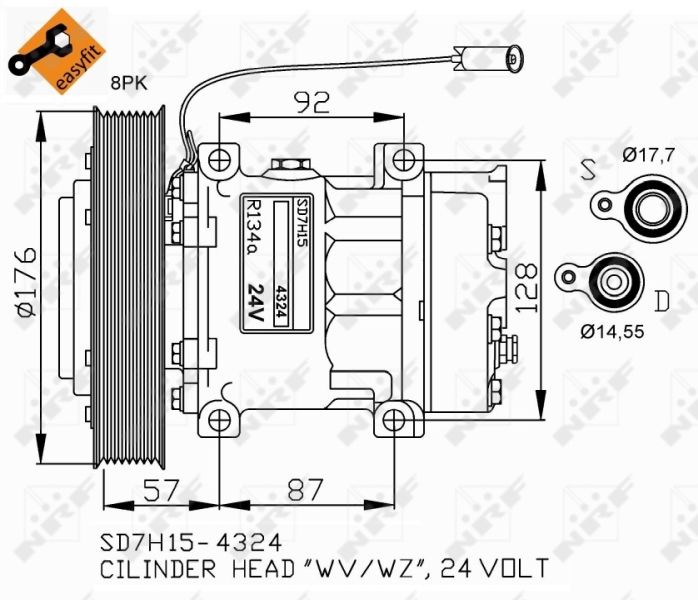 NRF 32700G Compressor, air conditioning