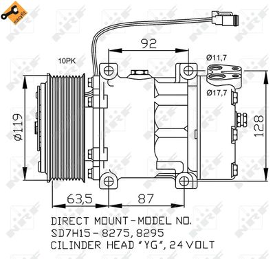 Compressor, air conditioning NRF 32705