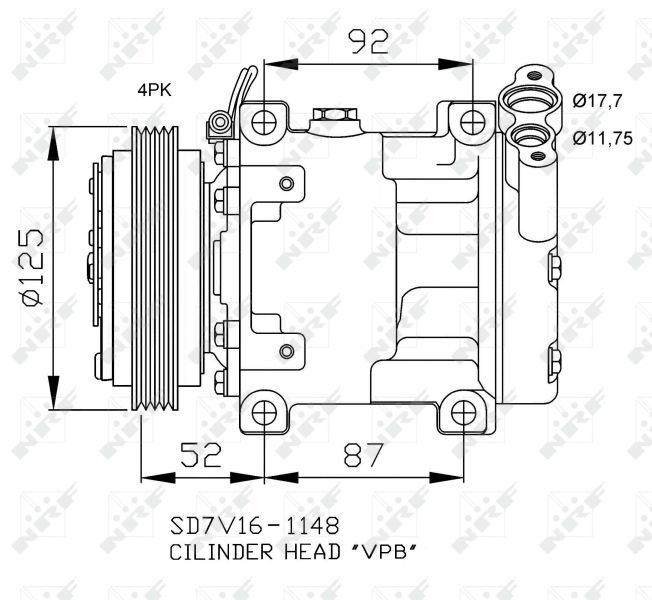 NRF 32743 Compressor, air conditioning