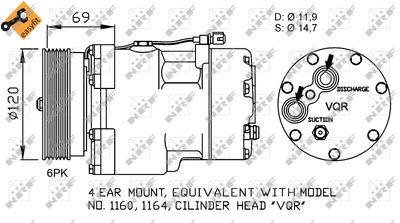 Compressor, air conditioning NRF 32748