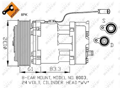 Compressor, air conditioning NRF 32753