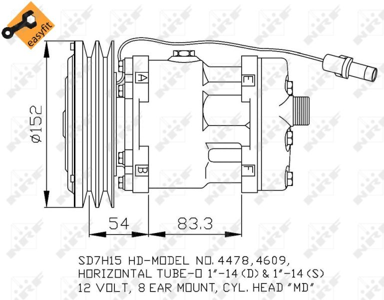 NRF 32756 Compressor, air conditioning