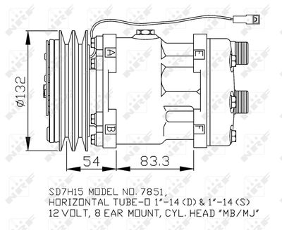Compressor, air conditioning NRF 32757