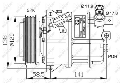 Compressor, air conditioning NRF 32774G