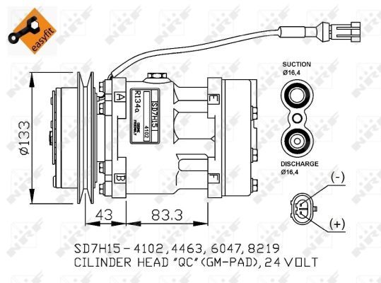 NRF 32808 Compressor, air conditioning