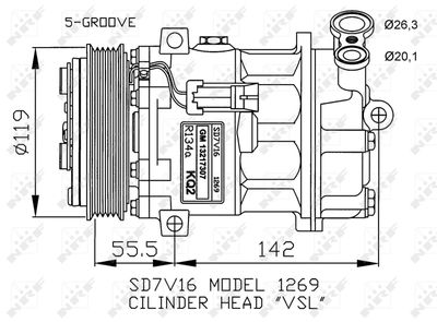 Compressor, air conditioning NRF 32818