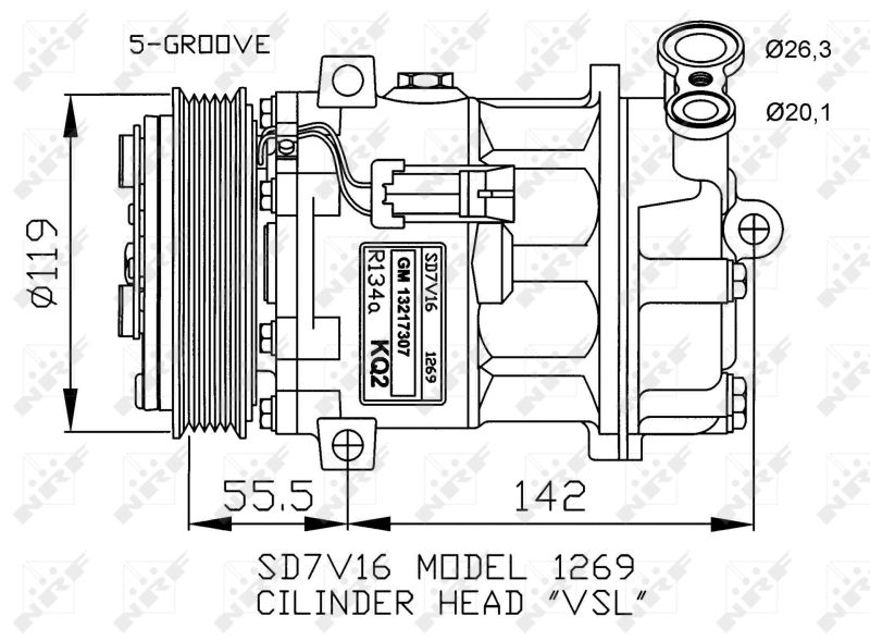 NRF 32818G Compressor, air conditioning