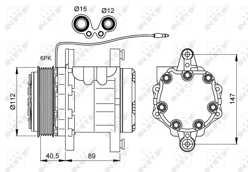 NRF 32878 Compressor, air conditioning
