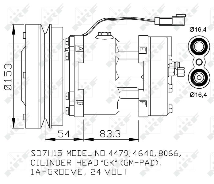 NRF 32879 Compressor, air conditioning